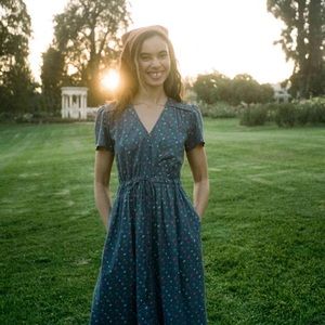 Christy Dawn | The Dawn Dress | Lapis Aster Garden | Petite Large | NWT